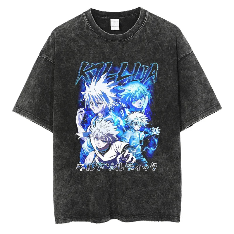 Washed Hunter X Hunter Killua Graphic Tee