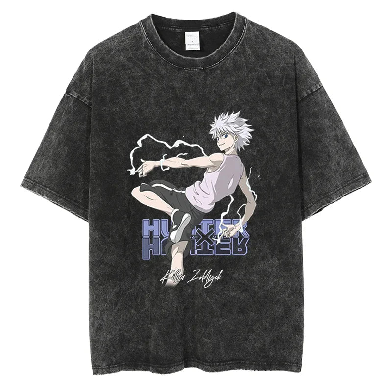 Washed Hunter X Hunter Killua Graphic Tee