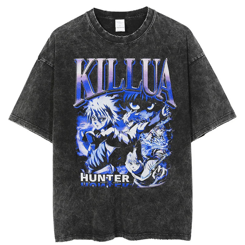 Washed Hunter X Hunter Killua Graphic Tee