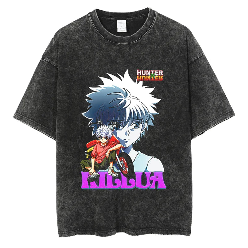 Washed Hunter X Hunter Killua Graphic Tee