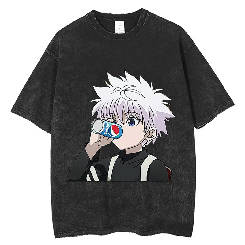 Washed Hunter X Hunter Killua Graphic Tee