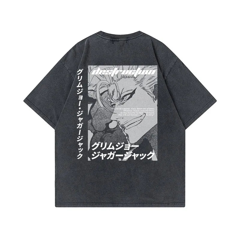 Bleach washed graphic Tee