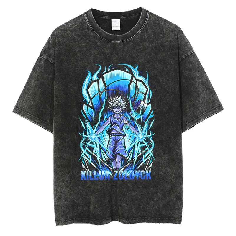 Washed Hunter X Hunter Killua Graphic Tee