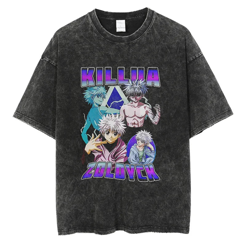 Washed Hunter X Hunter Killua Graphic Tee