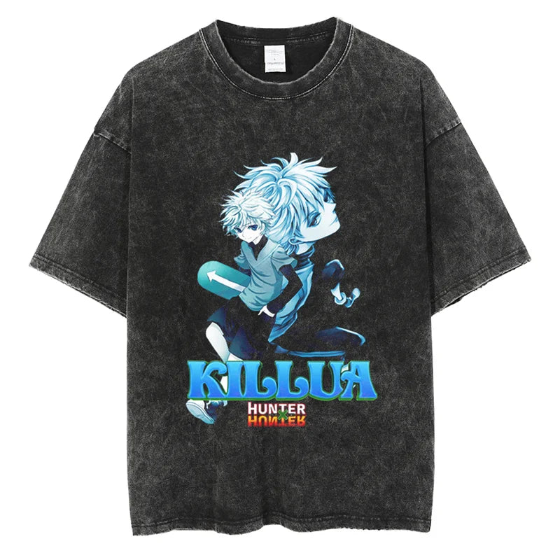 Washed Hunter X Hunter Killua Graphic Tee