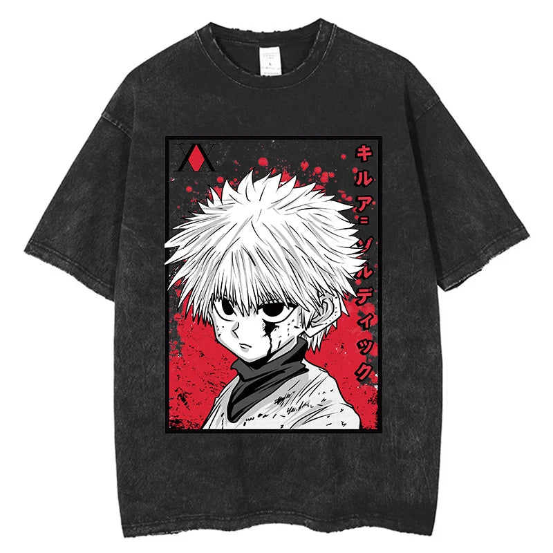 Washed Hunter X Hunter Killua Graphic Tee