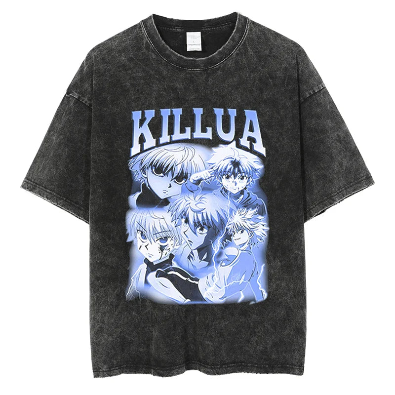 Washed Hunter X Hunter Killua Graphic Tee