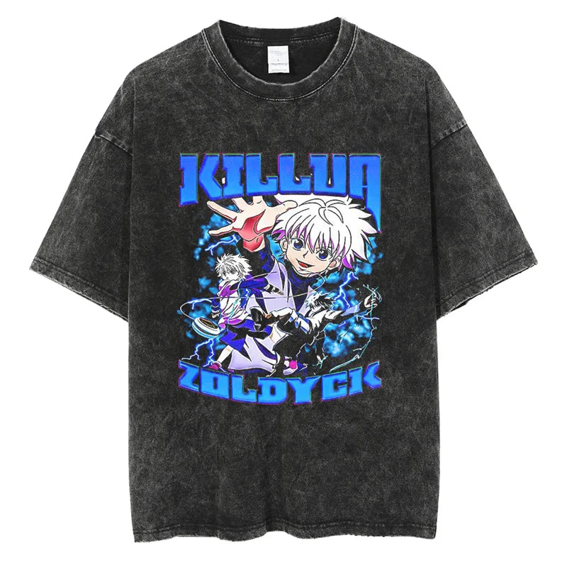 Washed Hunter X Hunter Killua Graphic Tee