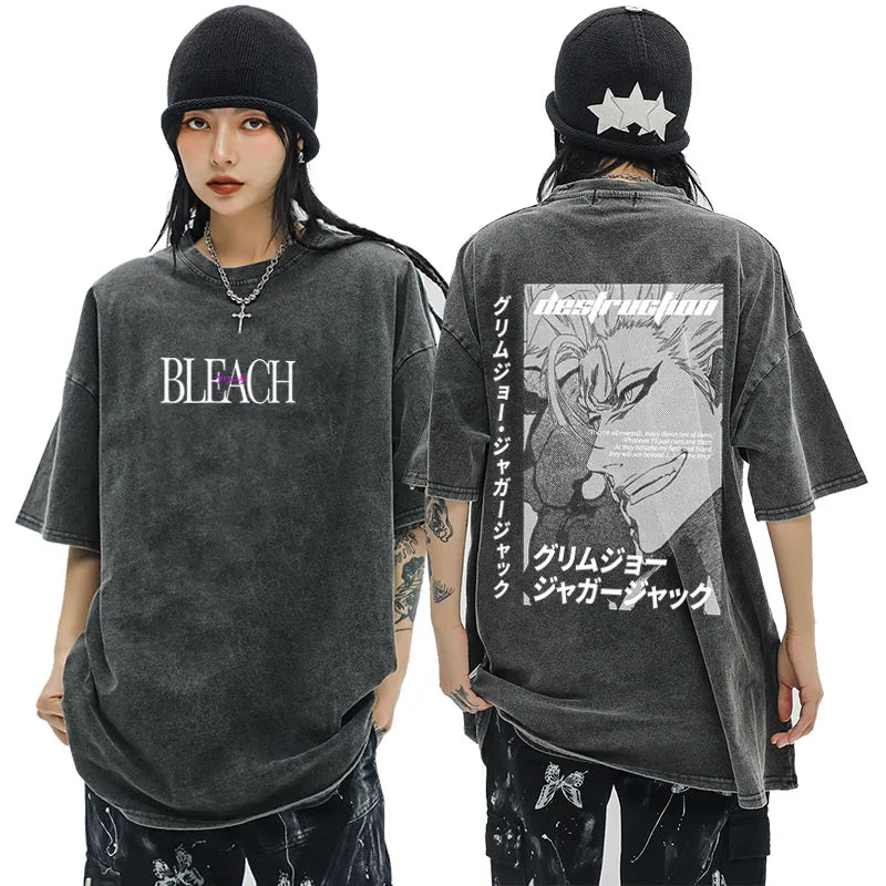 Bleach washed graphic Tee